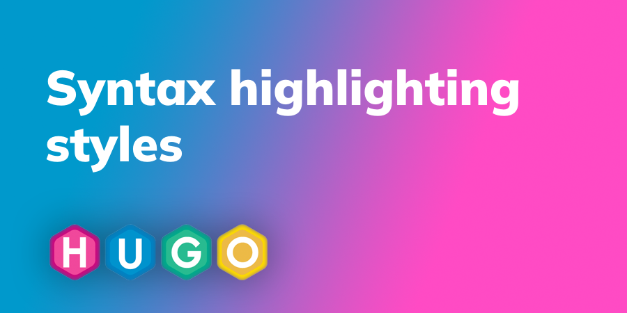 Syntax highlighting styles